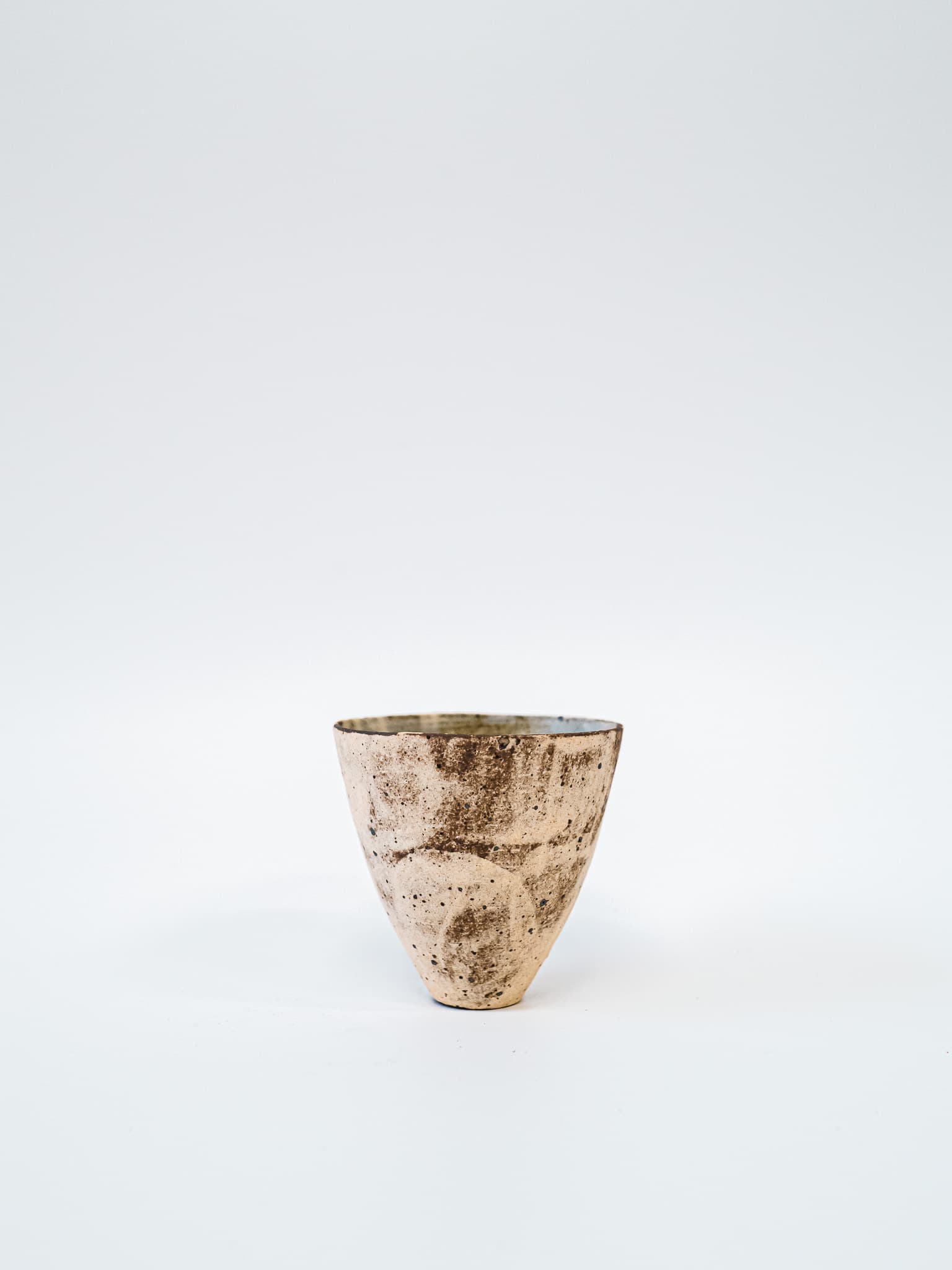 dark clay cup #2 - view 1