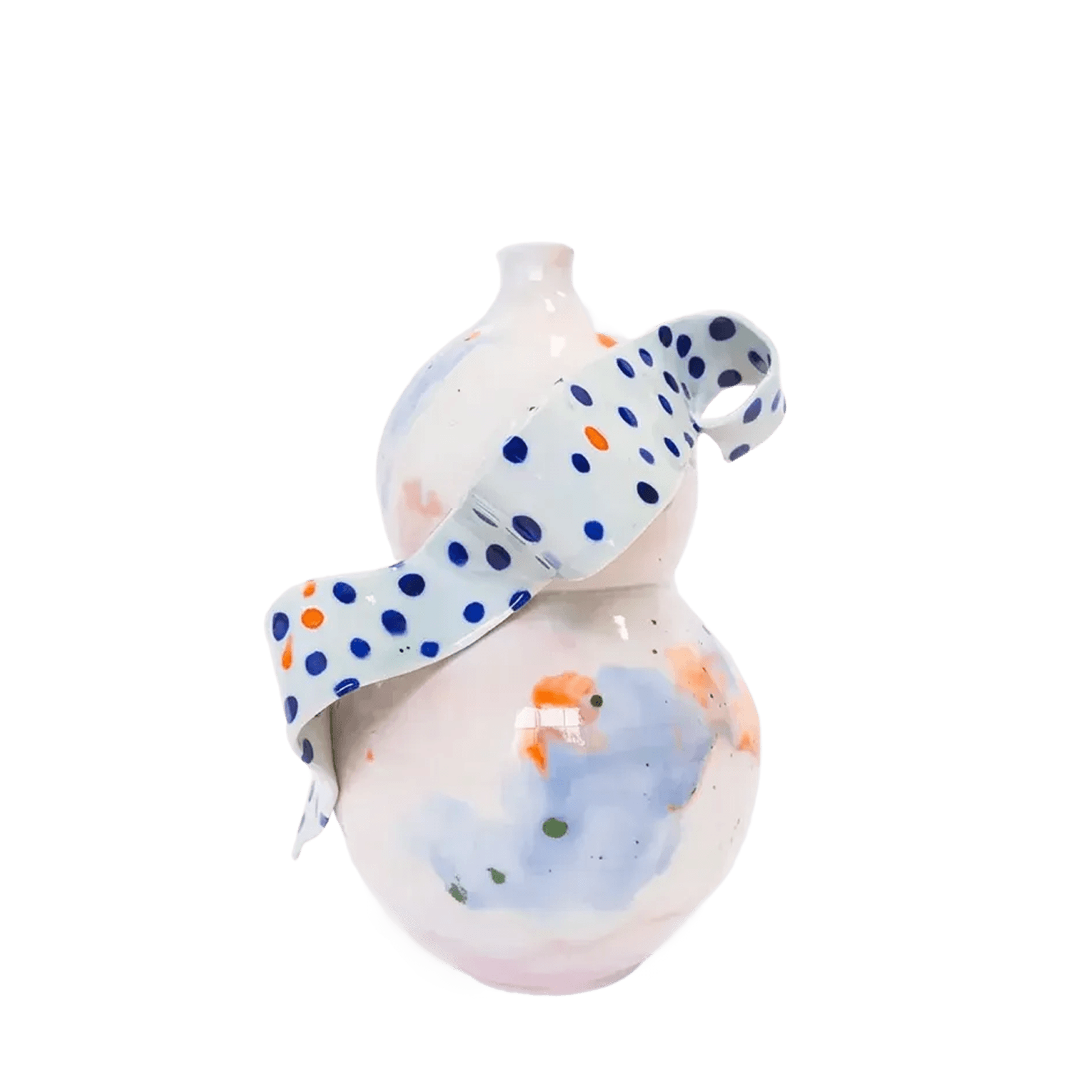 Light pink gourd with ribbon