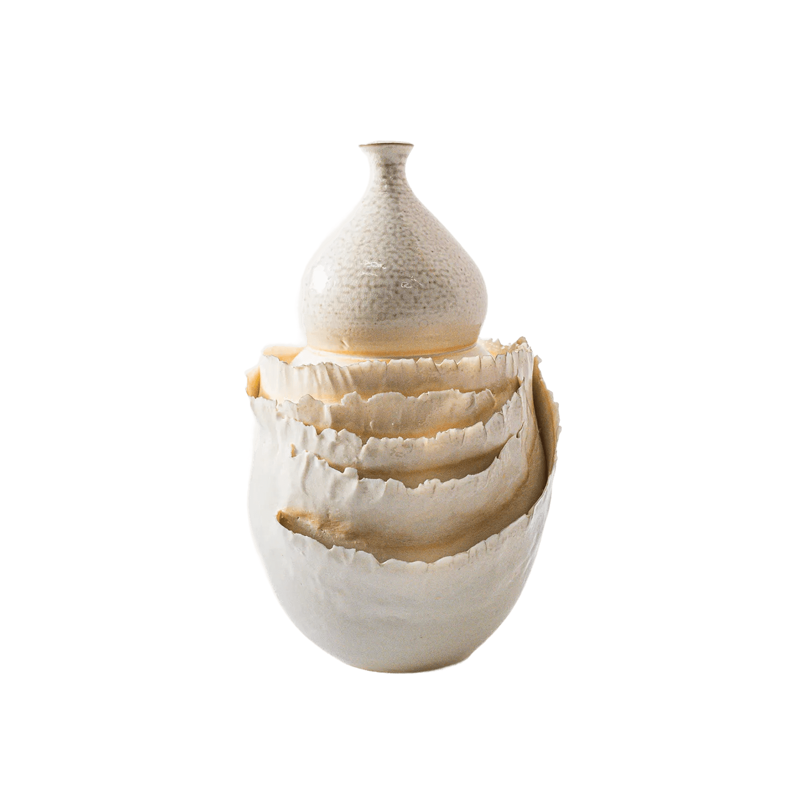 Pink object with colorful streaks